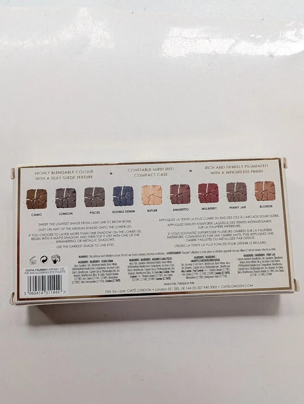 Ciate London Olivia Palermo The Smoldering Eye Palette Collectible Rare NWT